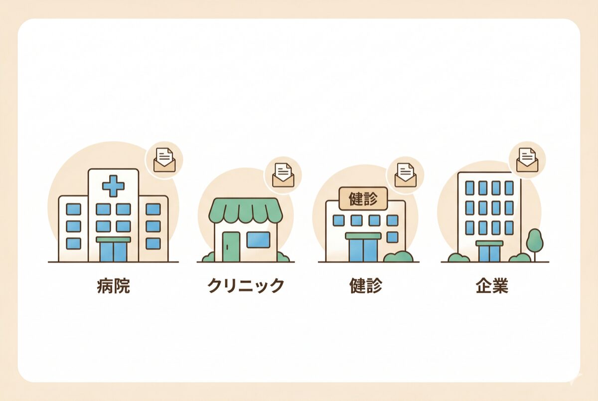 施設別の志望動機テンプレートのイラスト