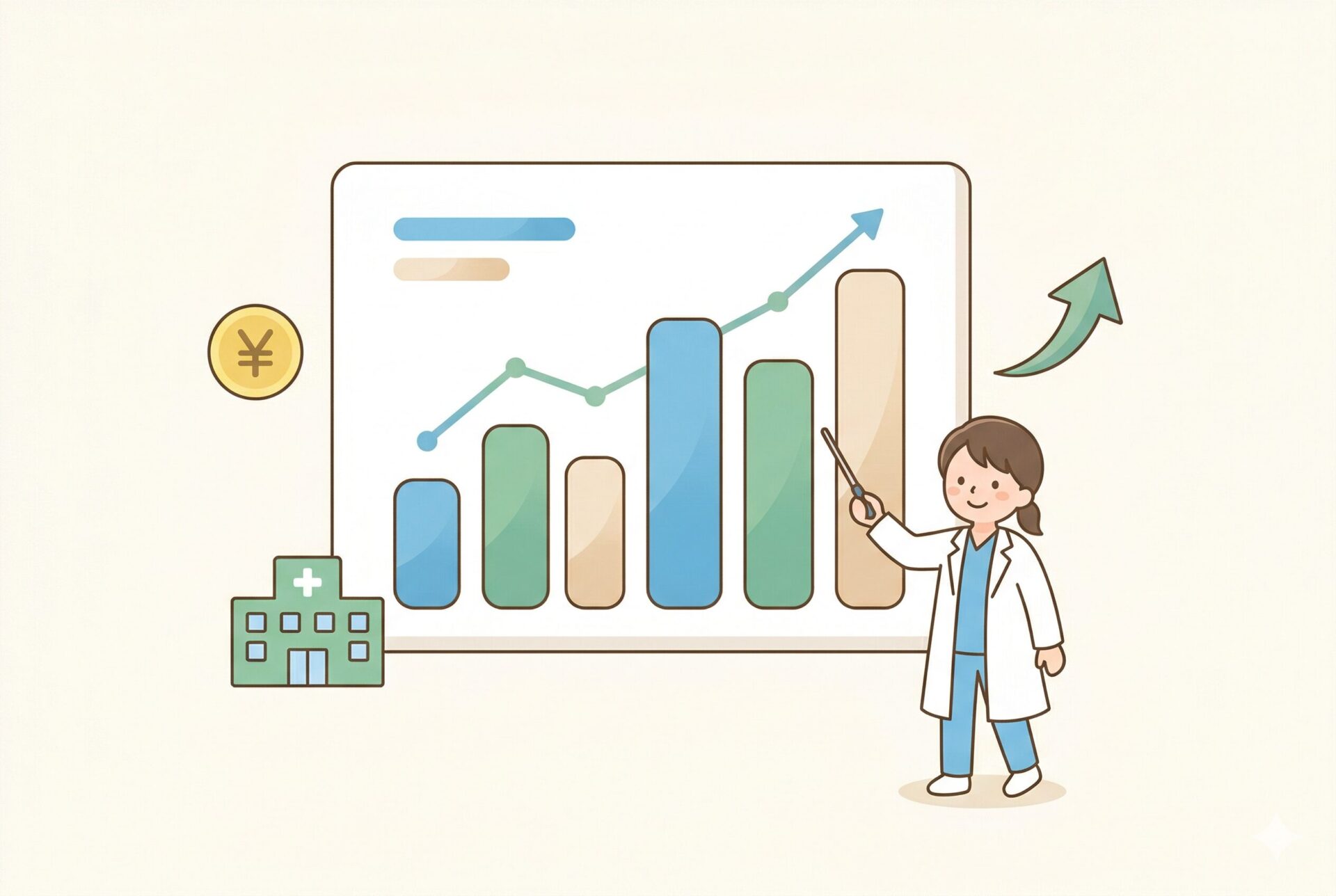 放射線技師の年収と将来性のデータイラスト