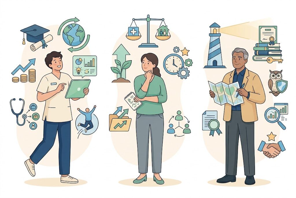 年代別の放射線技師転職戦略のイメージ