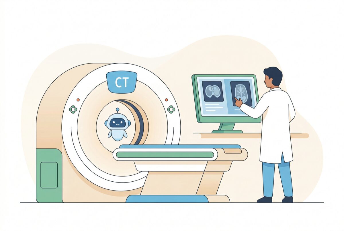 放射線技師の現場でのAI活用イメージ