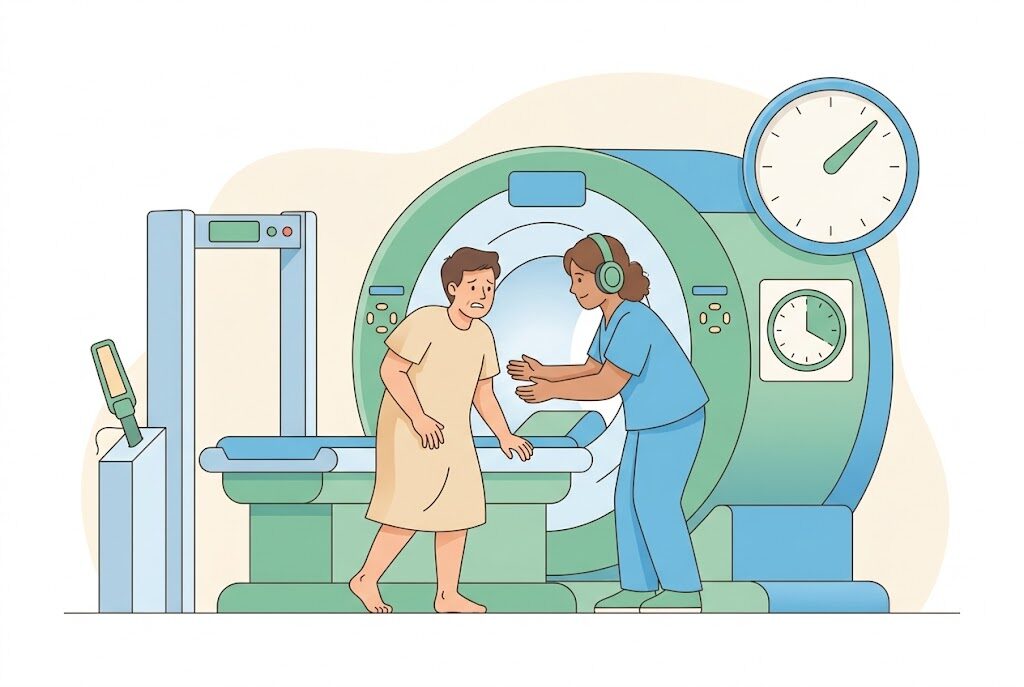 MRI業務の大変なポイントのイラスト