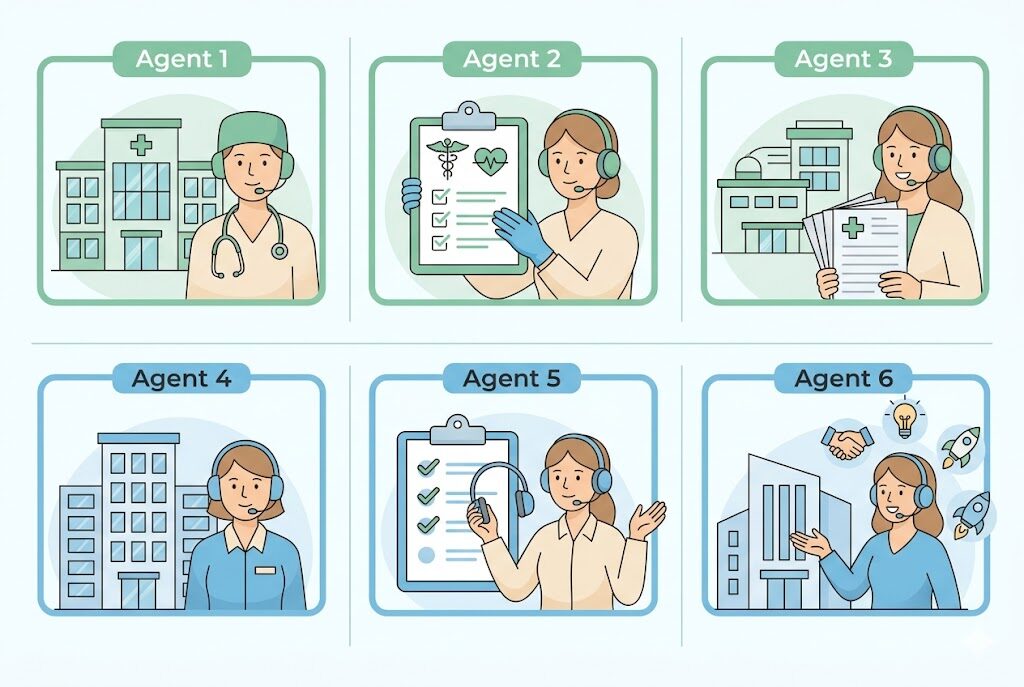 転職エージェント6社の比較イメージ