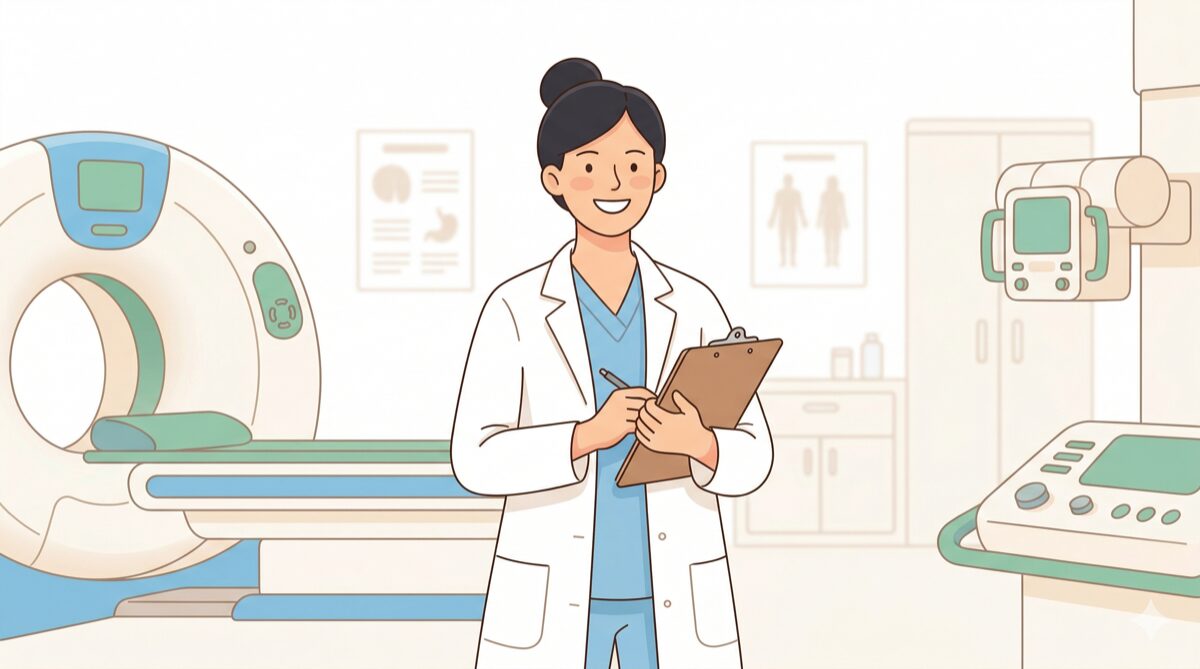 女性放射線技師のマンモグラフィ需要