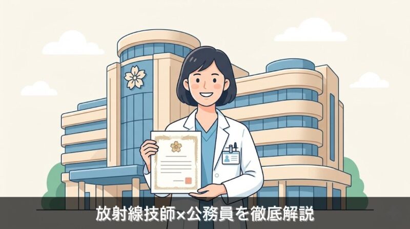 公務員として働く放射線技師のイラスト