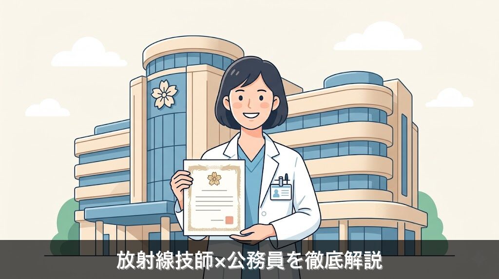 公務員として働く放射線技師のイラスト