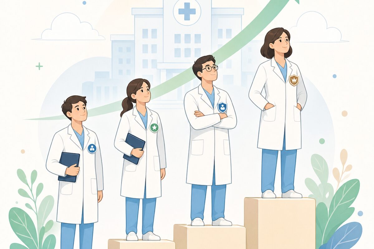 放射線技師の役職階層イメージ