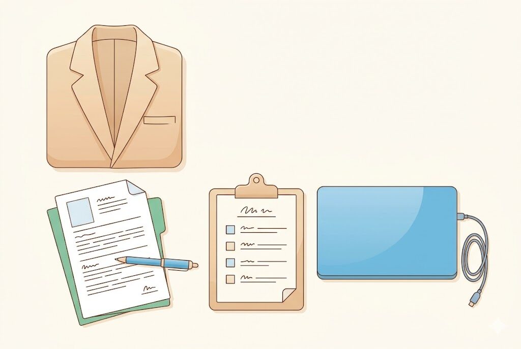 面接当日の持ち物と服装チェック