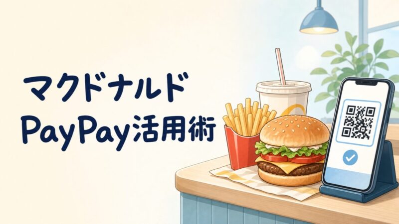 マクドナルドでPayPayを使うイラスト