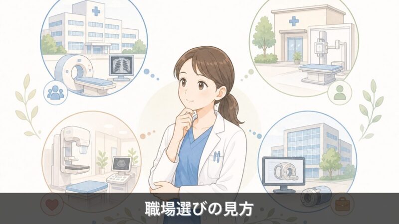 放射線技師が職場選びを比較するイメージ