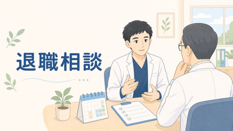 放射線技師が退職を上司に伝えるイメージ