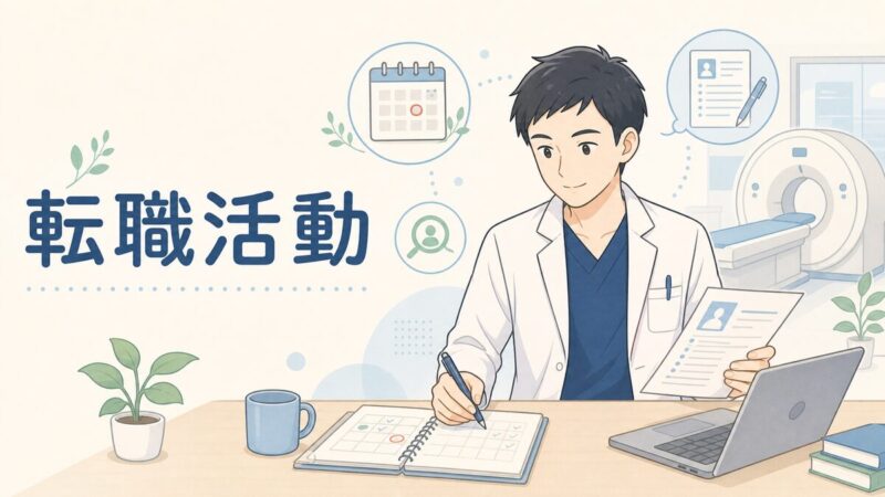 放射線技師が働きながら転職活動するイメージ