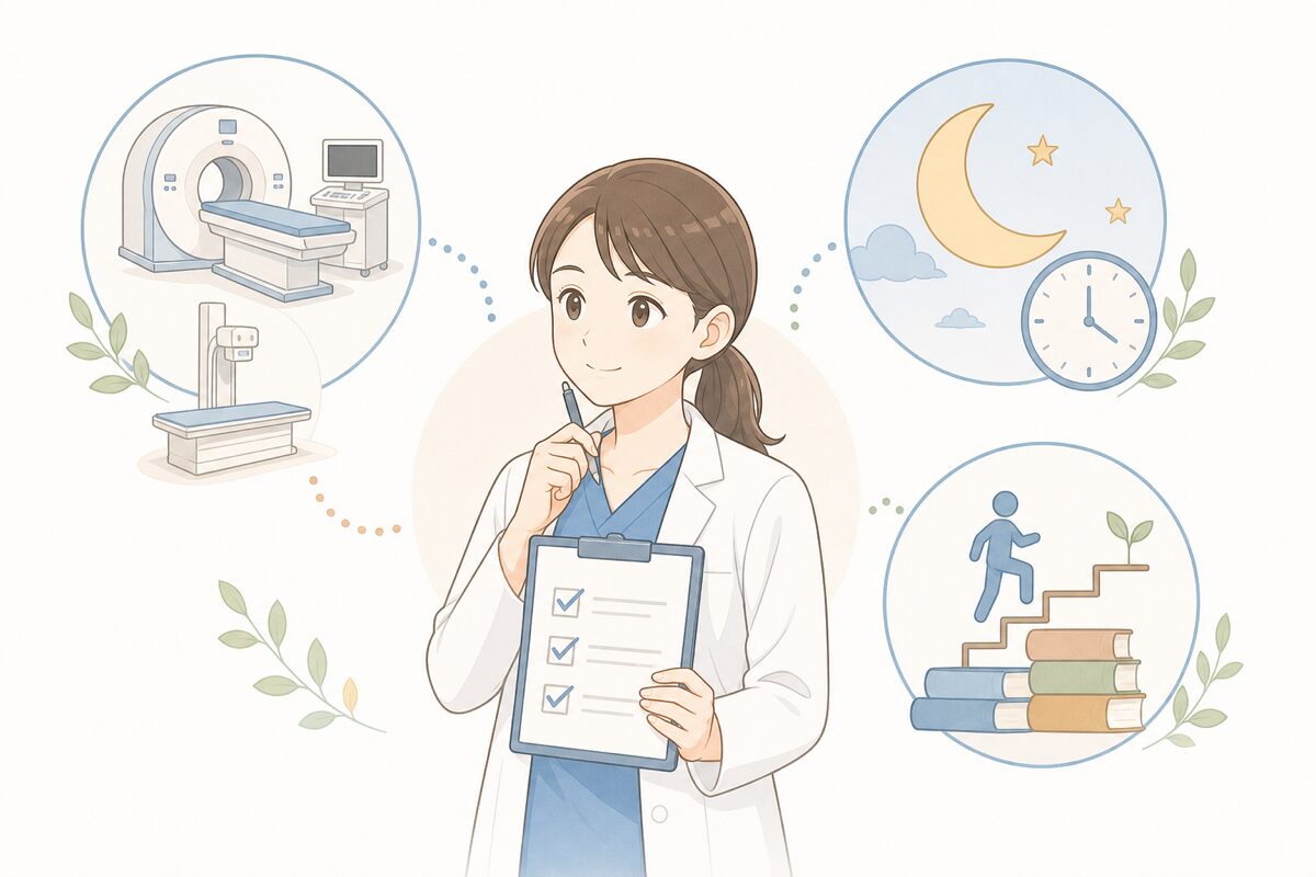 モダリティ当直教育体制を確認するイメージ