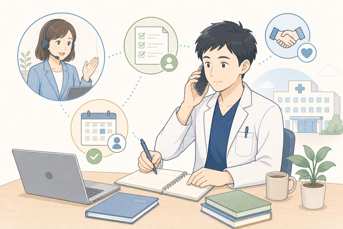 転職エージェントで日程調整の負担を減らすイメージ
