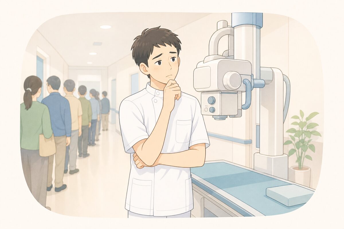 一般撮影で技師がきついと感じる瞬間イメージ