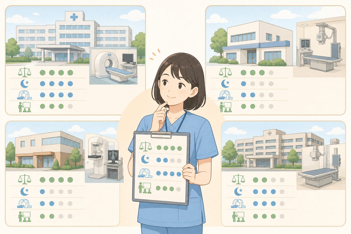 病院クリニック健診センター公立病院の向き不向きを比較するイメージ